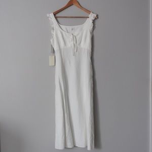 White Tie Front Wilfred White Maxi Dress